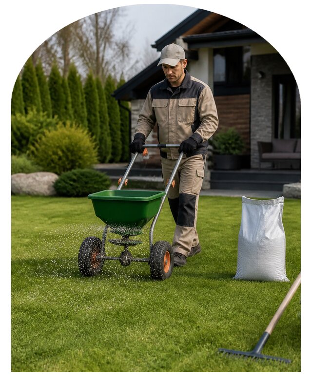 Удобрение газона в Пушкине по цене от 4868 р. | Метпроект-Пшн